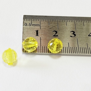 Χάντρα πλαστική κίτρινο - ακρυλικό, χάντρες - 2