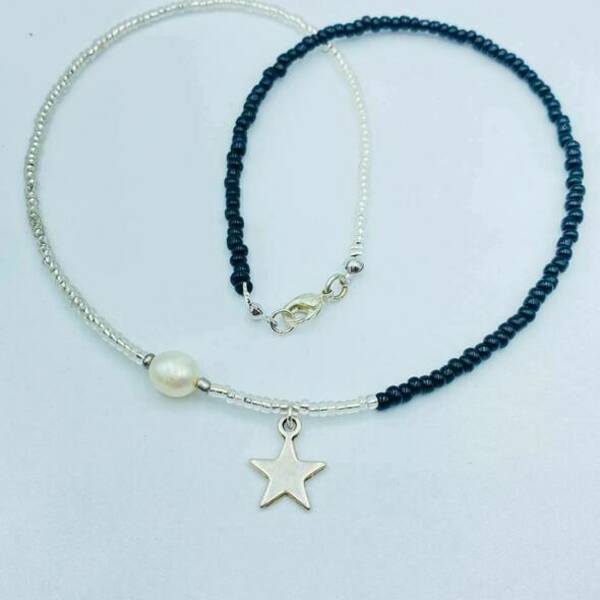 Star beauty - αστέρι, χάντρες, κοντά, πέρλες, seed beads - 3