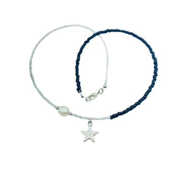 Star beauty - αστέρι, χάντρες, κοντά, πέρλες, seed beads