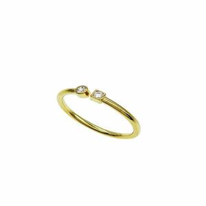 Ασημένιο επιχρυσωμένο δαχτυλίδι 2 - επιχρυσωμένα, ασήμι 925, βεράκια, σταθερά, φθηνά