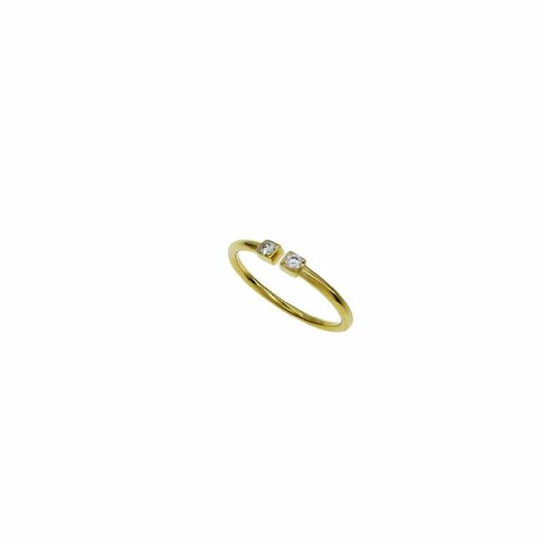 Δαχτυλίδι από ασήμι 925 επίχρυσο 415 - επιχρυσωμένα, ασήμι 925, βεράκια, σταθερά, φθηνά - 2