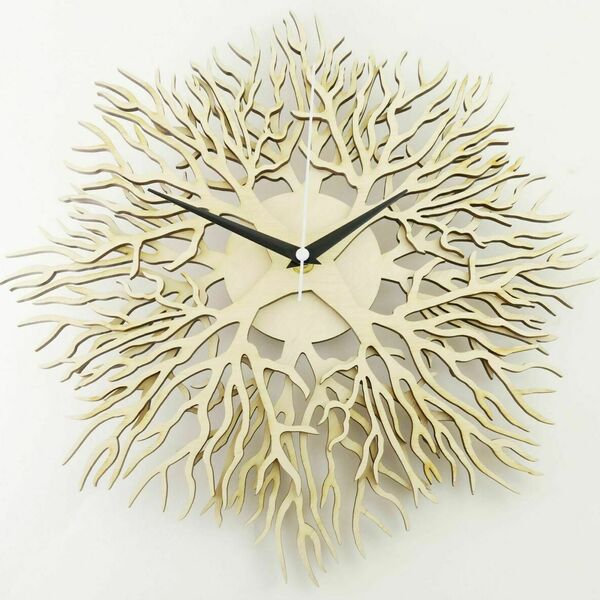 Ξύλινο ρολόι τοίχου , "TREES" - χειροποίητο - τοίχου