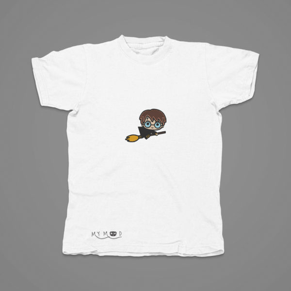 Βαμβακερό μπλουζάκι με κεντητό σχέδιο μικρο μαγο - βαμβάκι, κεντητά, δώρο - 4