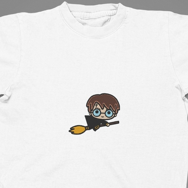 Βαμβακερό μπλουζάκι με κεντητό σχέδιο μικρο μαγο - βαμβάκι, κεντητά, δώρο - 3