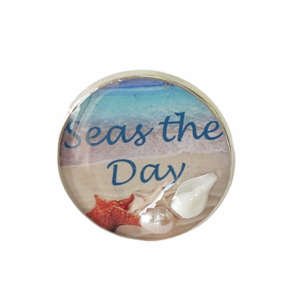 Δαχτυλίδι με κοχύλι και μαργαριτάρι "Seas the day" - γυαλί, μαργαριτάρι, χειροποίητα, απαραίτητα καλοκαιρινά αξεσουάρ, αυξομειούμενα