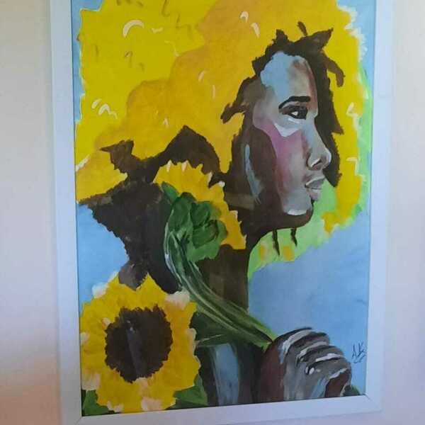 Sun Flower - πίνακες & κάδρα, πίνακες ζωγραφικής - 2