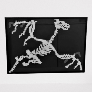 dragon skeleton pixel art - πίνακες & κάδρα - 2