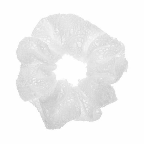 Άσπρη Πλεκτή XXLarge Scrunchie Σούρα Μαλλιών - ύφασμα, λαστιχάκια μαλλιών