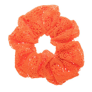 Πορτοκαλί Πλεκτή XXLarge Scrunchie Σούρα Μαλλιών - λαστιχάκια μαλλιών