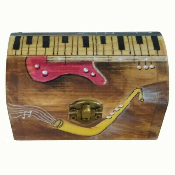 Μουσικό ζωγραφισμένο κουτί με διάφορες μελωδίες - ξύλο, διακοσμητικά, δώρο έκπληξη - 3