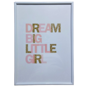 Σετ 2 προσωποποιημένα κάδρα " Dream big little girl "για κορίτσια - πίνακες & κάδρα, κορίτσι, δώρο, προσωποποιημένα, παιδικά κάδρα - 3
