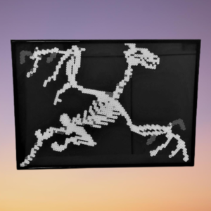 dragon skeleton pixel art - πίνακες & κάδρα - 5
