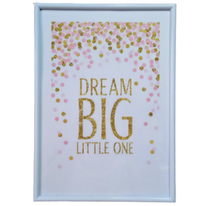 Σετ 2 προσωποποιημένα κάδρα " Dream big little one "για κορίτσια - πίνακες & κάδρα, κορίτσι, δώρο, προσωποποιημένα, παιδικά κάδρα - 4