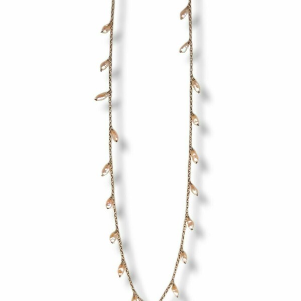Κολιέ με seed pearls και ασημένια αλυσίδα - επιχρυσωμένα, ασήμι 925, πέρλες - 4