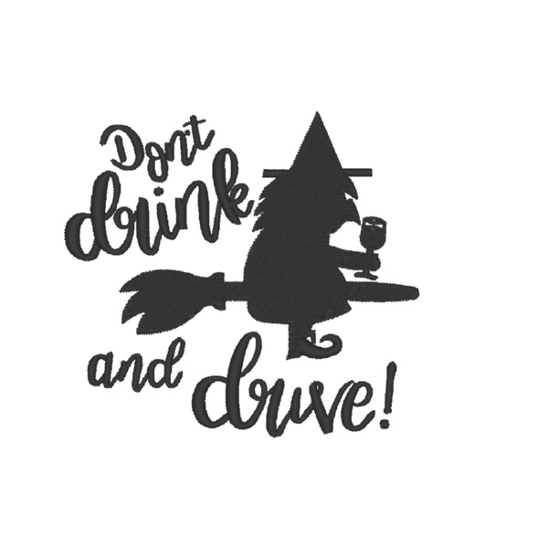 Βαμβακερό μπλουζάκι με κεντητό σχέδιο Don't drink and drive - βαμβάκι, κεντητά, δώρο, halloween - 3