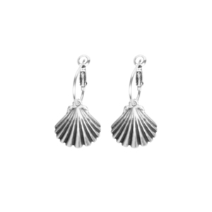Σκουλαρίκια "Shell Earrings" - ορείχαλκος, επάργυρα, κοχύλι, boho, κρεμαστά, κρεμαστά
