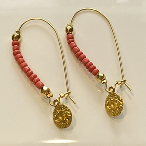 Boho coins - επιχρυσωμένα, ορείχαλκος, κρεμαστά, μεγάλα