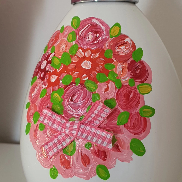 Κεραμικό σετ μπάνιου με λουλούδια - κορδέλα, ζωγραφισμένα στο χέρι - 3
