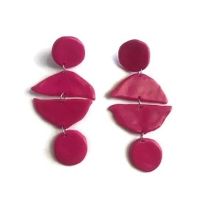 “fouxx” σκουλαρίκια φτιαγμένα από πολυμερικο πηλό - πηλός