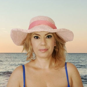 Χειροποίητο γυναικείο πλεκτό ροζ ψάθινο καπέλο με γείσο - ψάθινα - 4