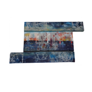 Καμβάς - Ιστιοπλοικα - ζωγραφική με ακρυλικά - τρίπτυχο 140x50cm - πίνακες & κάδρα, πίνακες ζωγραφικής
