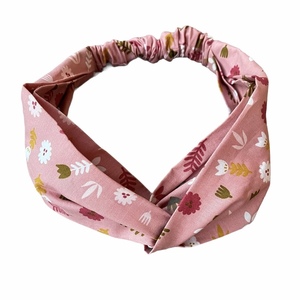 Κορδέλα Turban flowers blush - ύφασμα, κορδέλες μαλλιών