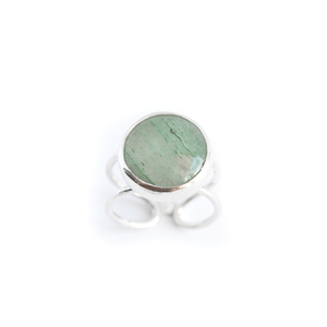 Δαχτυλίδι από ασήμι 925 & Αβεντουρίνη - ημιπολύτιμες πέτρες, ασήμι 925, μεγάλα, αυξομειούμενα - 2