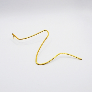 Χειροποίητο σφυρήλατο σκουλαρίκι φίδι από ορείχαλκο - ορείχαλκος, σφυρήλατο, κρεμαστά, μεγάλα