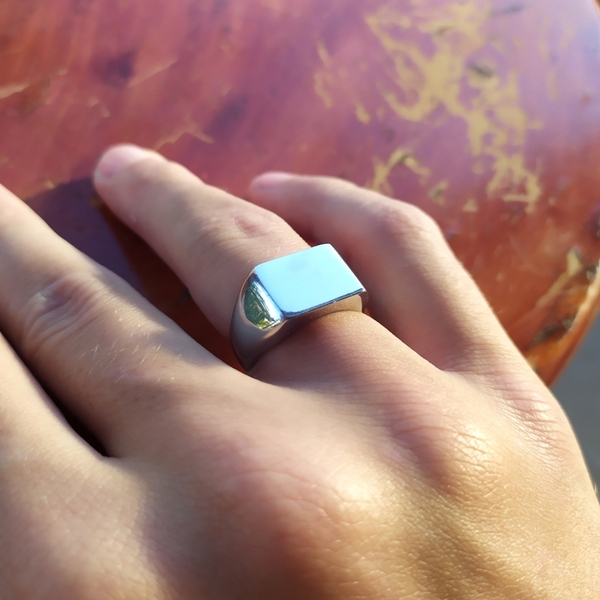 Χειροποίητο ατσάλινο δαχτυλίδι Σαβαλιέ - chevalier, ατσάλι, σταθερά - 4