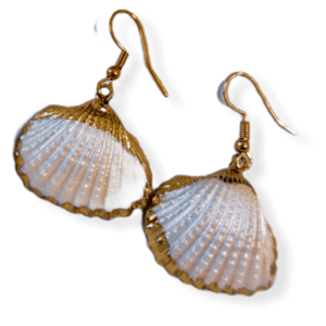 Shell earrings - κοχύλι, πέτρες, απαραίτητα καλοκαιρινά αξεσουάρ, μικρά, κρεμαστά, γάντζος