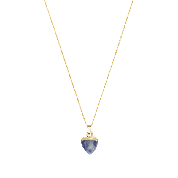 Κολιέ με Ημιπολύτιμες Πέτρες "Mini Hearts" - ημιπολύτιμες πέτρες, charms, επιχρυσωμένα, ασήμι 925, κοντά - 4