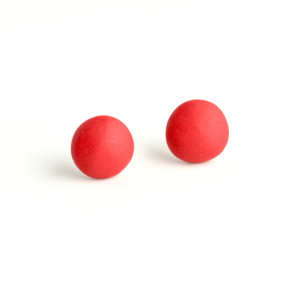 Σετ 3 μικρά κουμπωτά σκουλαρίκια σε έντονα χρώματα - πηλός, καρφωτά, μικρά, ατσάλι - 5