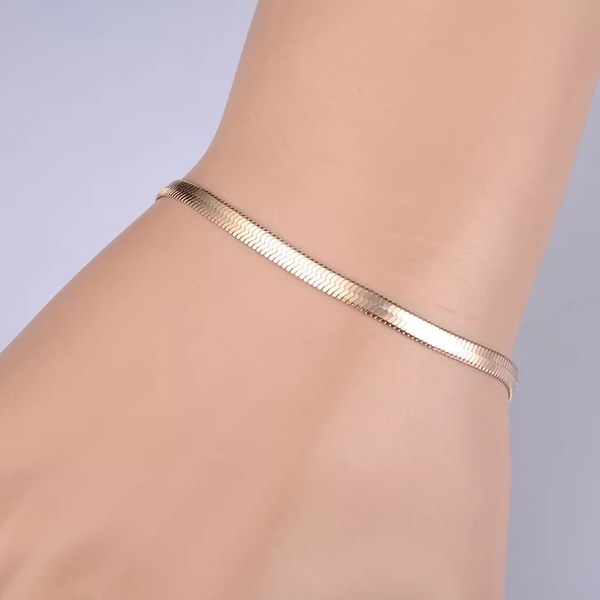 Locker Stainless Steel Snake chain Bracelet - αλυσίδες, ατσάλι, χεριού, αυξομειούμενα - 5