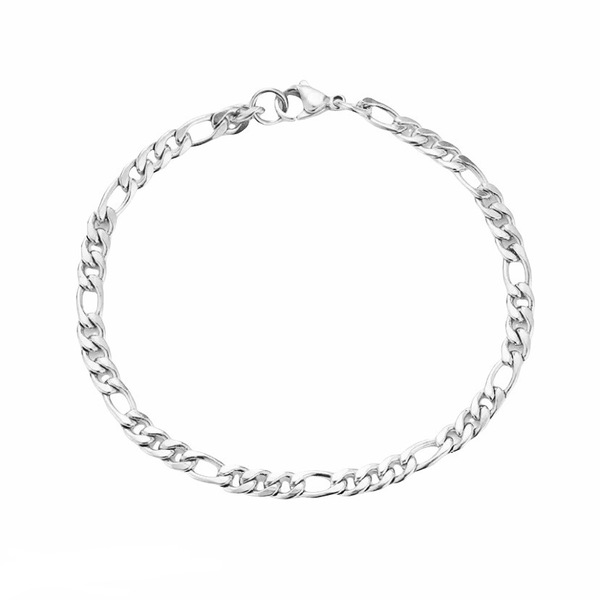 Ατσάλινο βραχιόλι- chain in silver - αλυσίδες, επάργυρα, ατσάλι, χεριού