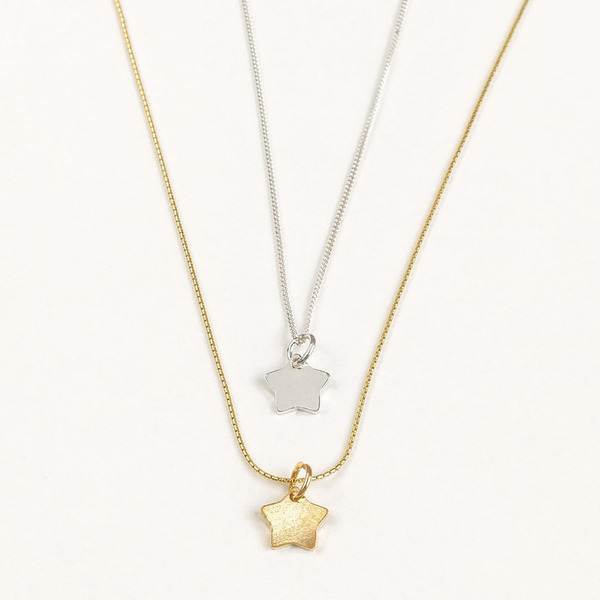Tiny little star necklace- Διαθέσιμο μόνο το επίχρυσο - ασήμι, επιχρυσωμένα, χειροποίητα, κοντά, δώρα για γυναίκες - 2