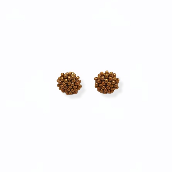 Καρφωτά σκουλαρίκια midi berries "mix metallic" - minimal, καρφωτά, μικρά, seed beads - 2