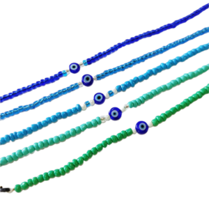 Τυρκουάζ κορδόνι για γυαλιά με χάντρες και μάτι - χειροποίητα, μάτι, απαραίτητα καλοκαιρινά αξεσουάρ, κορδόνια γυαλιών - 3