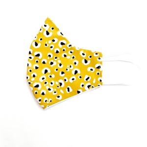 Χειροποίητη υφασμάτινη μάσκα "Yellow leopard" - βαμβάκι, animal print, γυναικεία, μάσκες προσώπου - 2