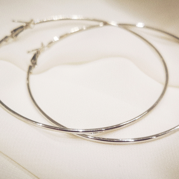 Locker Stainless steel hoops earrings - κρίκοι, boho, μεγάλα, faux bijoux - 4