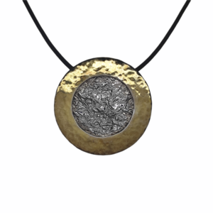 Χειροποίητο γυναικείο ασημένιο κολιέ ασημί -χρυσό 100 - ασήμι 925, κοντά, επιπλατινωμένα, επιχρυσωμένο στοιχείο