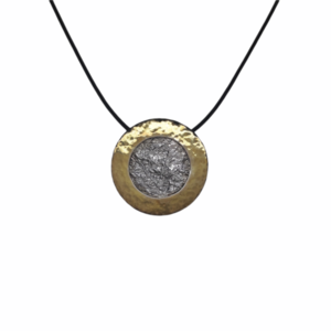 Χειροποίητο γυναικείο ασημένιο κολιέ ασημί -χρυσό 100 - ασήμι 925, κοντά, επιπλατινωμένα, επιχρυσωμένο στοιχείο - 2
