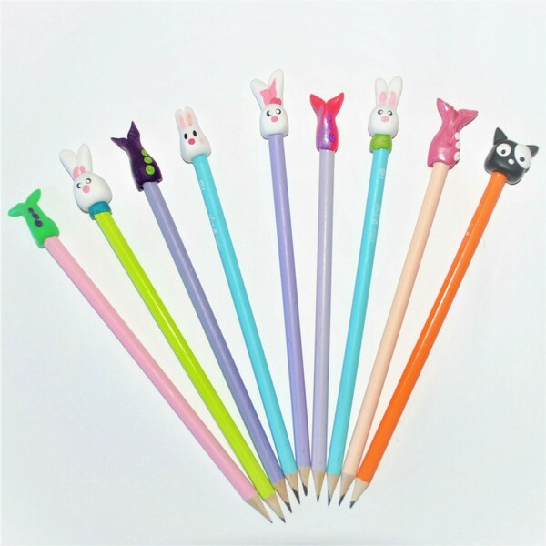 Μολύβι με γάτος - δώρο, σχολικό, πηλός, για παιδιά - 2