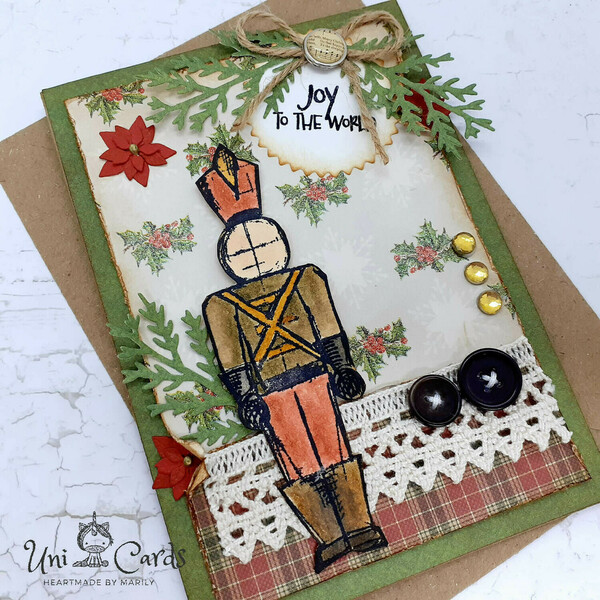 Χριστουγεννιάτικη κάρτα - Μολυβένιος στρατιώτης - κάρτα ευχών, ευχετήριες κάρτες - 2