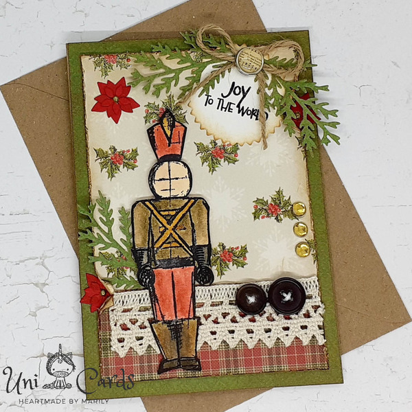 Χριστουγεννιάτικη κάρτα - Μολυβένιος στρατιώτης - κάρτα ευχών, ευχετήριες κάρτες - 5