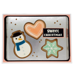 Χριστουγεννιάτικη κάρτα - Gingerbread cookies - ευχετήριες κάρτες