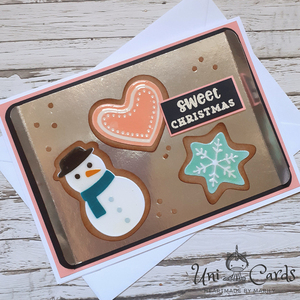 Χριστουγεννιάτικη κάρτα - Gingerbread cookies - ευχετήριες κάρτες - 2