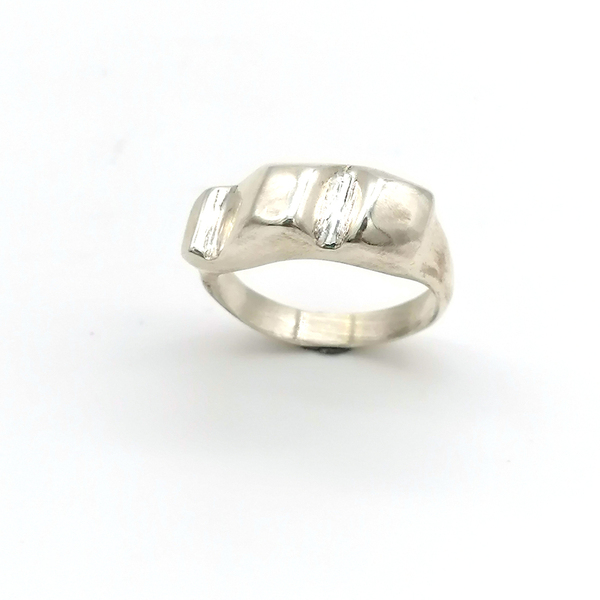 Χειροποίητο δαχτυλίδι Sierra - ασήμι, επάργυρα, μικρά, σταθερά - 2