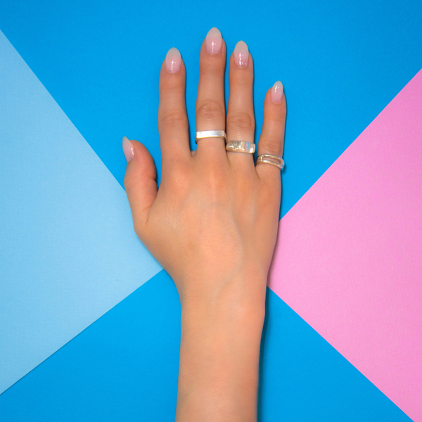 Χειροποίητο δαχτυλίδι Sierra - ασήμι, επάργυρα, μικρά, σταθερά - 3