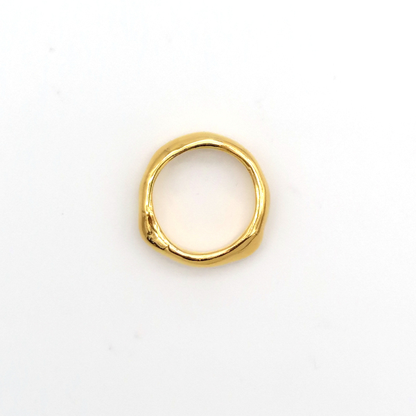 Δαχτυλίδι βεράκι Bumpy ασημί/ χρυσό - ασήμι, επιχρυσωμένα, βεράκια, σταθερά - 5