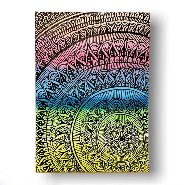 Colourful Mandala - πίνακες & κάδρα, πίνακες ζωγραφικής